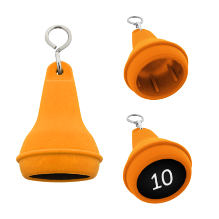 Hotel sleutelhanger Mayfair van kunststof in oranje,  blanco of met gravering - per 1 stuk