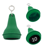 Hotel sleutelhanger Mayfair van kunststof in groen,  blanco of met gravering - per 1 stuk