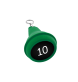 Hotel sleutelhanger Mayfair van kunststof in groen,  blanco of met gravering - per 1 stuk