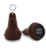 Hotel sleutelhanger Mayfair van kunststof in bruin,  blanco of met gravering - per 1 stuk