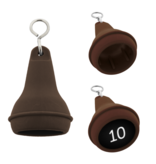 Hotel sleutelhanger Mayfair van kunststof in bruin,  blanco of met gravering - per 1 stuk