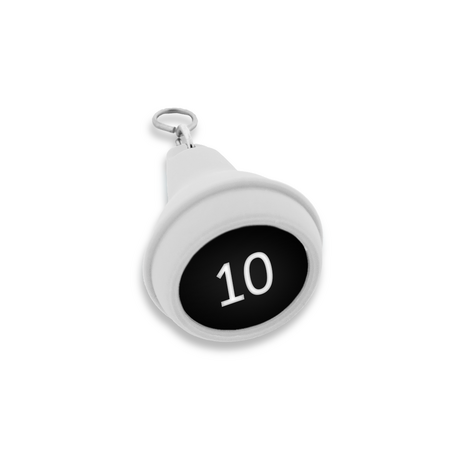 Hotel sleutelhanger Mayfair van kunststof in wit,  blanco of met gravering - per 1 stuk