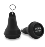 Hotel sleutelhanger Mayfair van kunststof in zwart,  blanco of met gravering - per 1 stuk