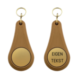 Hotel sleutelhanger Wellness van kunststof in donkerbruin, blanco of met gravering - per 1 stuk