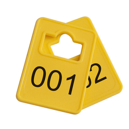 Garderobemunten Tiffany kunststof 36x50mm vaste nummering - per set