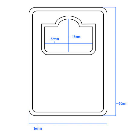 Garderobemunten Tiffany kunststof 36x50mm vaste nummering - per set