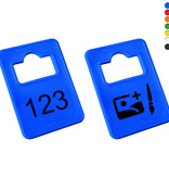 CombiCraft Garderobemunten Tiffany kunststof 36x50mm eigen nummering - per stuk