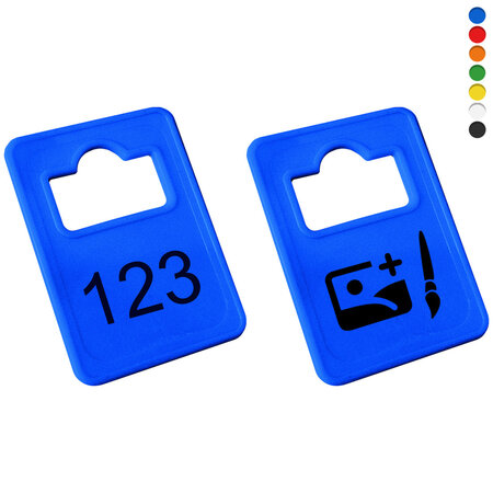 CombiCraft Garderobemunten Tiffany kunststof 36x50mm eigen nummering - per stuk