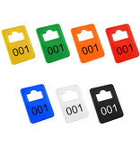 CombiCraft Garderobemunten Tiffany kunststof 36x50mm eigen nummering - per stuk