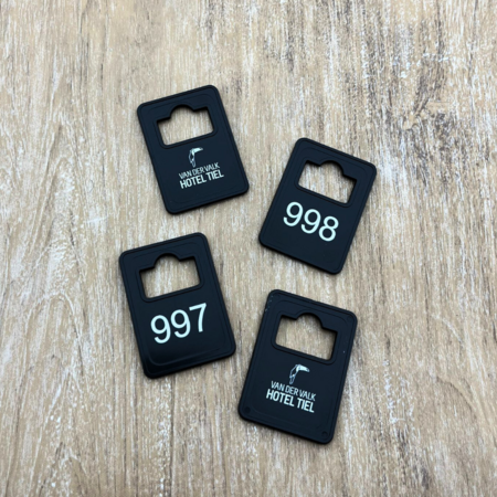 CombiCraft Garderobemunten Tiffany kunststof 36x50mm eigen nummering - per stuk