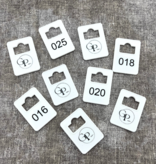 CombiCraft Garderobemunten Tiffany kunststof 36x50mm eigen nummering - per stuk