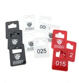 CombiCraft Garderobemunten Tiffany kunststof 36x50mm eigen nummering - per stuk