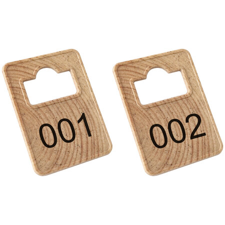 CombiCraft Garderobemunten Tiffany hout 36x50mm vaste nummering - per set