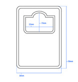 Garderobemunten Tiffany hout 36x50mm eigen nummering - per stuk