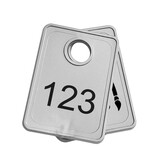 CombiCraft Garderobemunten Tiffany kunststof 36x50mm eigen nummering zilver - per stuk