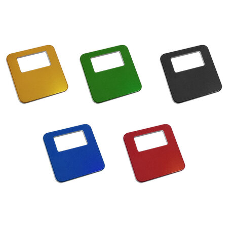 Garderobemunten Brittany aluminium 35x35mm eigen nummering - per stuk