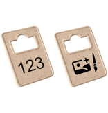 CombiCraft Garderobemunten Tiffany hout 36x50mm eigen nummering - per stuk