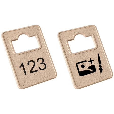 CombiCraft Garderobemunten Tiffany hout 36x50mm eigen nummering - per stuk