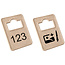 CombiCraft Garderobemunten Tiffany hout 36x50mm eigen nummering - per stuk