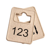 Garderobemunten Tiffany hout 36x50mm eigen nummering - per stuk