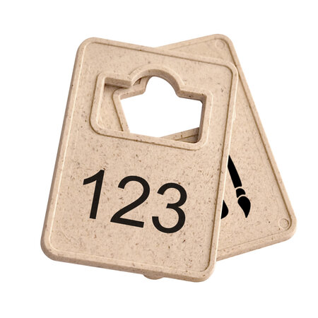 CombiCraft Garderobemunten Tiffany hout 36x50mm eigen nummering - per stuk