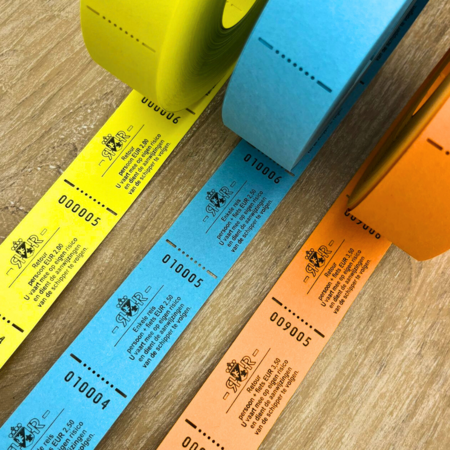 Consumptiebonnen drukken op rol met eigen ontwerp 57x30mm - per rol met 1000 bonnen