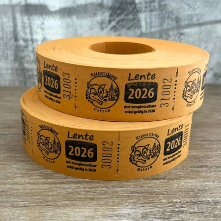 CombiCraft Consumptiebonnen drukken op rol met eigen ontwerp 57x30mm - per rol met 1000 bonnen