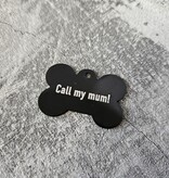 CombiCraft Hondenpenning botje middel 34x23mm met naam en tekst – per stuk