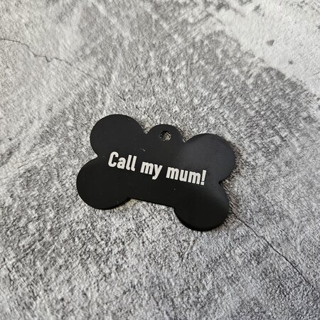 CombiCraft Hondenpenning botje middel 34x23mm met naam en tekst – per stuk