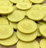 Plastic reliëfmunten Ø29mm met jouw ontwerp - per 1000 stuks