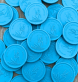 Plastic reliëfmunten Ø29mm met jouw ontwerp - per 1000 stuks