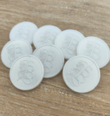 Plastic reliëfmunten Ø29mm met jouw ontwerp - per 1000 stuks