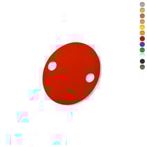 Kunststof nummerplaatje met 2 gaten