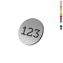 Kunststof nummerplaatje met nummer