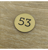 CombiCraft Kunststof nummerplaatje met eigen nummer en tape - per stuk