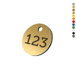 CombiCraft Kunststof nummerplaatje met eigen nummer en gat - per stuk