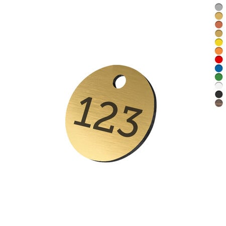 CombiCraft Kunststof nummerplaatje met eigen nummer en gat - per stuk
