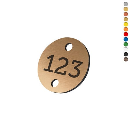 CombiCraft Kunststof nummerplaatje met eigen nummer en gaten - per stuk