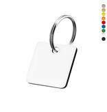 CombiCraft Blanco kunststof sleutellabel vierkant - per stuk