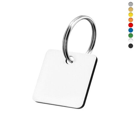 CombiCraft Blanco kunststof sleutellabel vierkant - per stuk