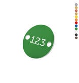 CombiCraft Kunststof nummerplaatje met eigen nummer en gaten - per stuk