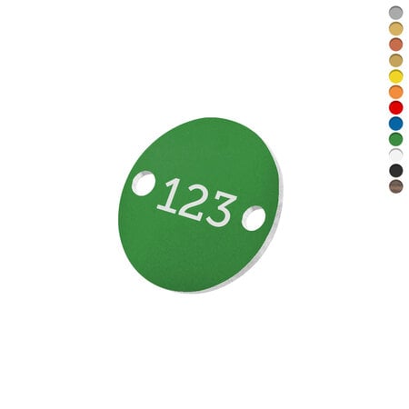 CombiCraft Kunststof nummerplaatje met eigen nummer en gaten - per stuk