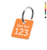 CombiCraft Kunststof sleutellabel met tekst en nummer - per stuk