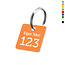 CombiCraft Kunststof sleutellabel met tekst en nummer - per stuk