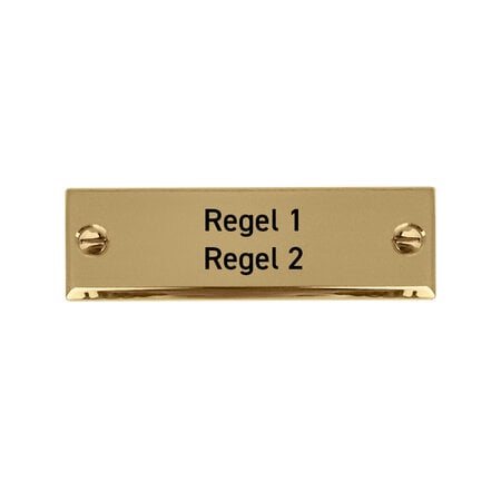 CombiCraft Messing naamplaatje 60x20mm met gravering - per stuk