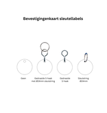 Aluminium sleutellabel ster 27x27mm met initialen - per 1 stuk