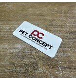 Aluminium naambadge Symphony 70x35mm met eigen ontwerp wit - per stuk