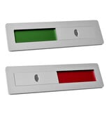 CombiCraft Blanco aluminium schuifbordje 125x35mm met tape - per stuk