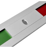 CombiCraft Blanco aluminium schuifbordje 125x35mm met tape - per stuk