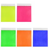 Blanco Tyvek polsbandjes neon kleurenmix - per  100 stuks